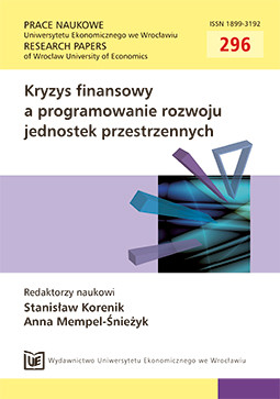 European Union funds as the supporting source for budgets of self-government units in Lower Silesia region Cover Image