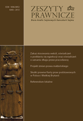 Legal opinion on a D eputy’s bill to amend the Act – Labour Code (Sejm Paper no. 1752) Cover Image