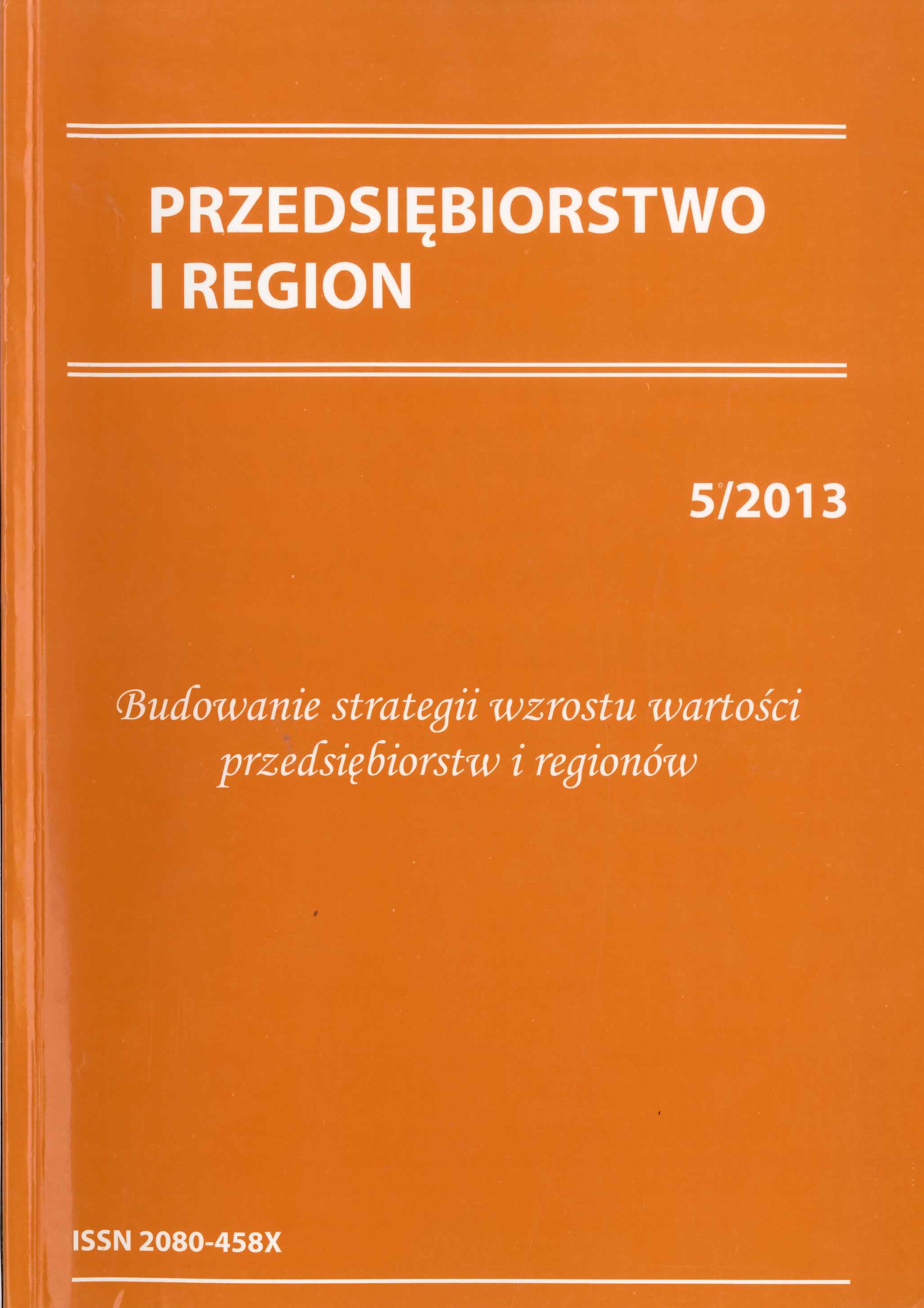 Economic condition of dominant enterprises in podkarpackie province in times of economic crisis Cover Image