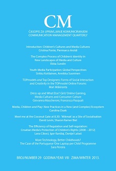 The Efficiency of Regulation and Self-regulation: Croatian Media’s Protection of Children’s Rights (2008 – 2012) Cover Image