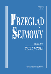 A Twentieth Anniversary Review Report of “Przegląd Sejmowy” Cover Image