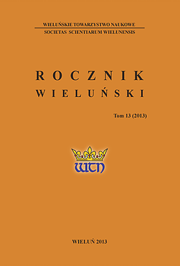 Report on the activities of the Wieluń Scientific Society for 2012 Cover Image