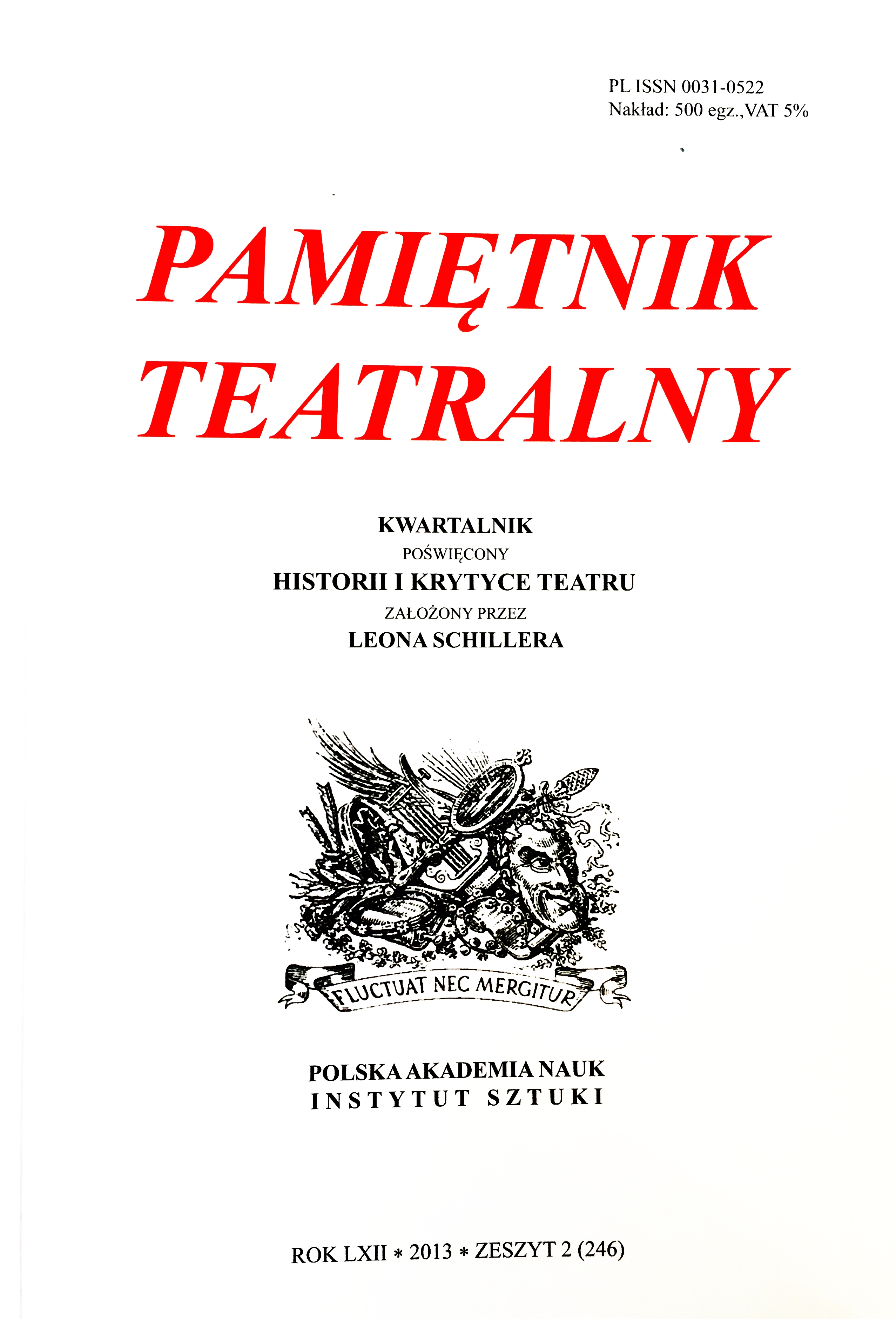 Directing at the Turn of the 18th and 19th Centuries and Wojciech Bogusławski’s Theatre Productions Cover Image