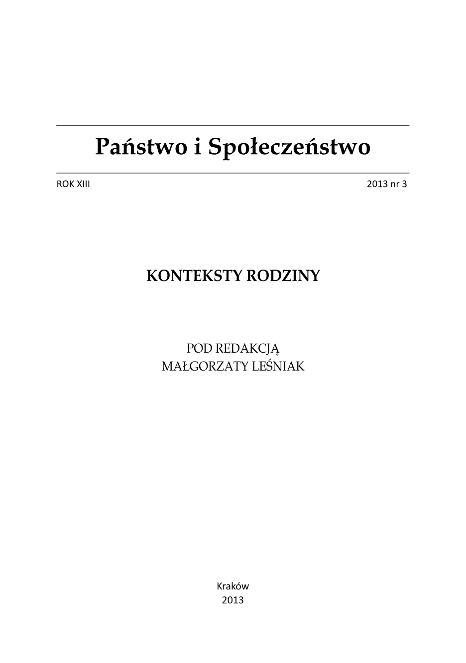 Transformacja współczesnej rodziny egipskiej a model rodziny w Opowieści starego Kairu Nadżiba Mahfuza – analiza genderowa