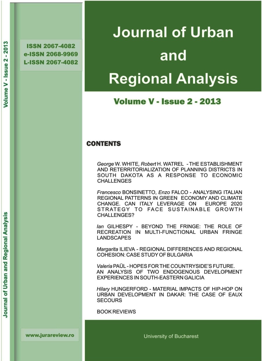 ANALYSING ITALIAN REGIONAL PATTERNS IN GREEN ECONOMY AND CLIMATE CHANGE. CAN ITALY LEVERAGE ON EUROPE 2020 STRATEGY TO FACE SUSTAINABLE GROWTH CHALLENGES?