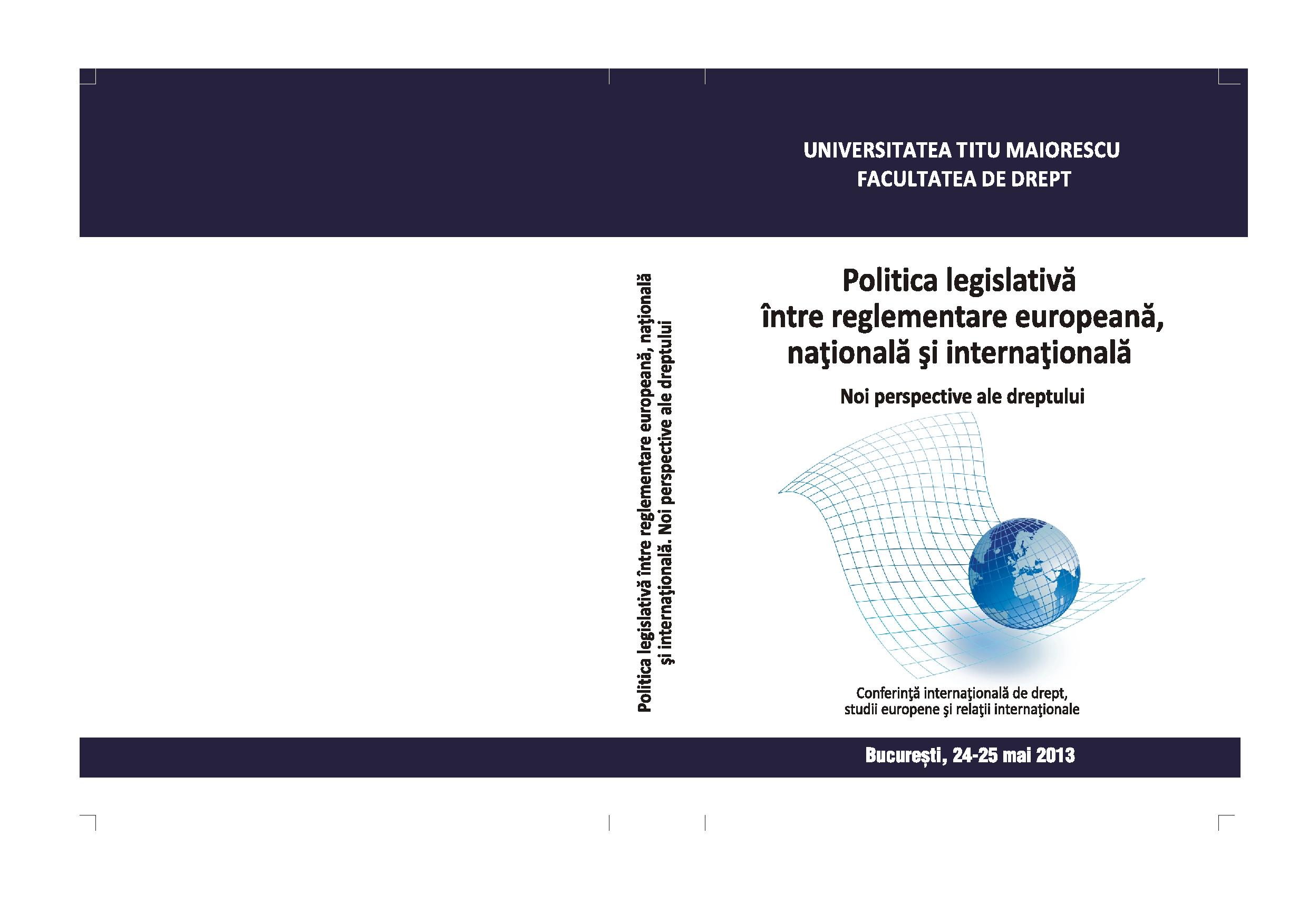 The jurisdiction of the European Union established on the basis of the principle of awarding by Treaties Cover Image