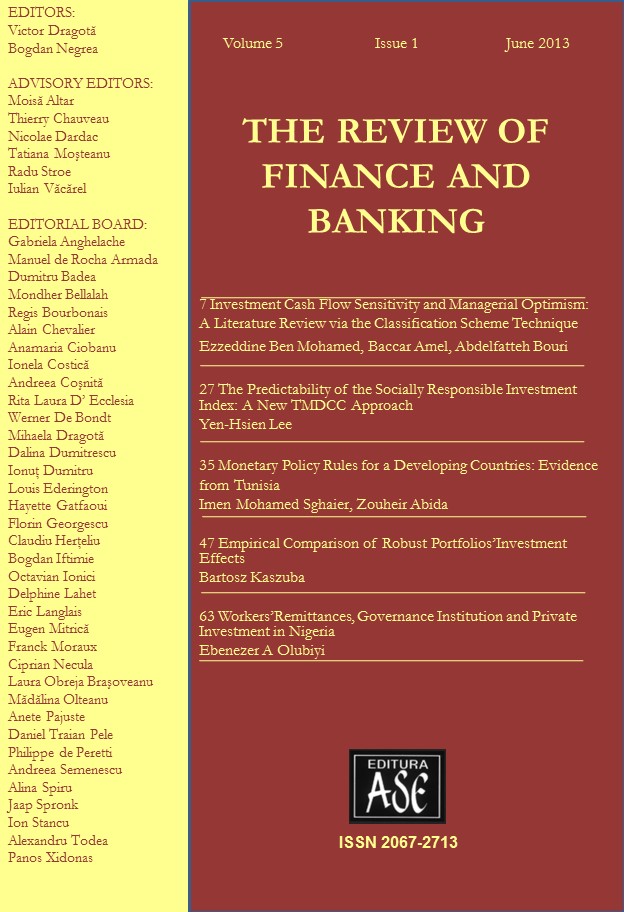 Workers’ Remittances, Governance Institution and Private Investment in Nigeria Cover Image