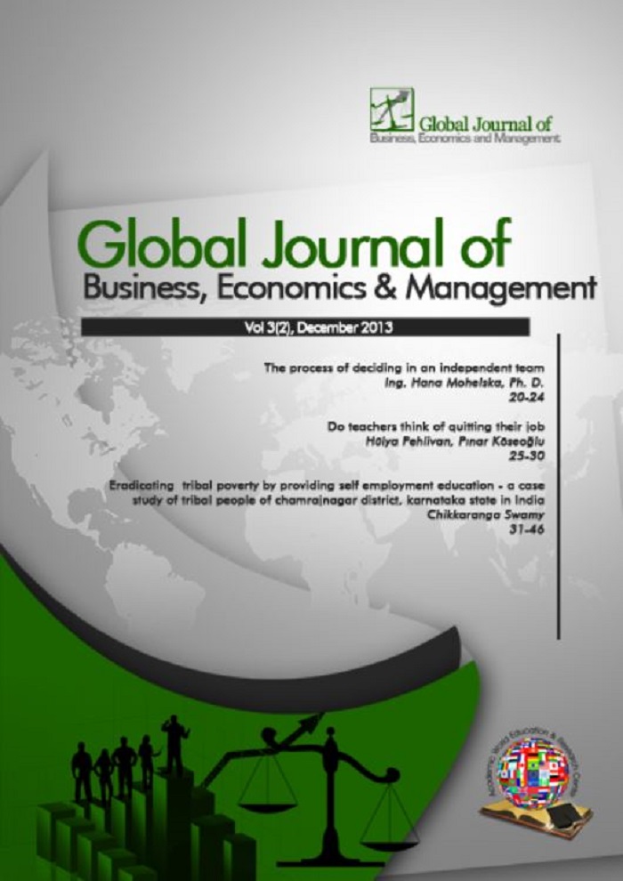 Eradicating tribal poverty by providing self employment education - a case study of tribal people of Chamrajnagar district, Karnataka state in India