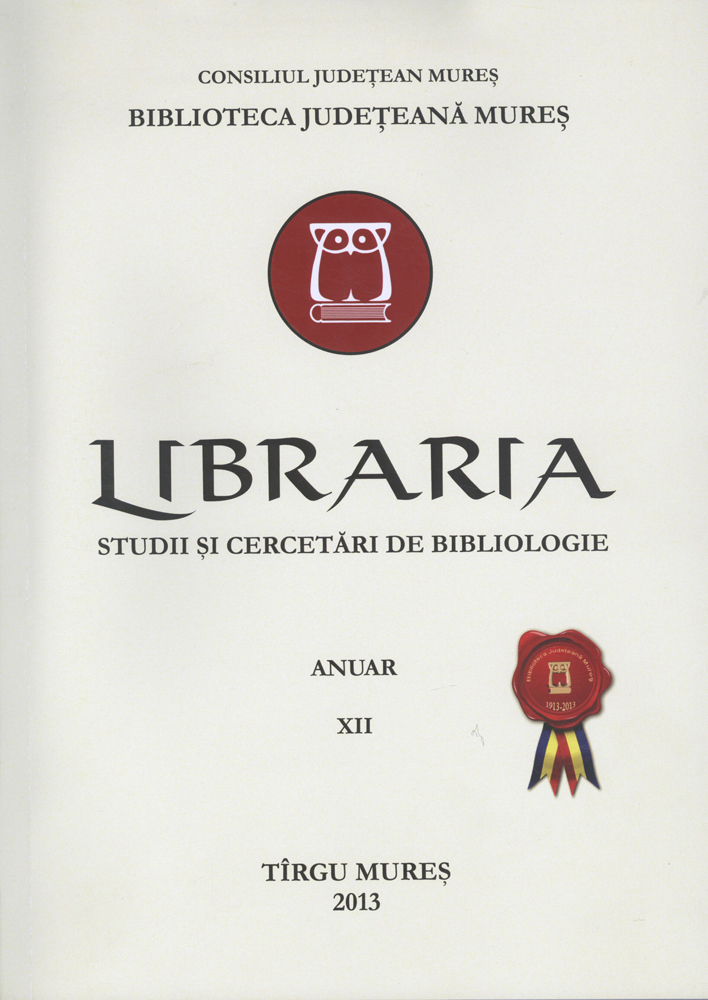 Old Time Mureş Bibliophiles. Iustin Handrea and his Collection of Old Romanian Books Cover Image