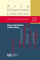 Politics, poetics and “existential tragedy”. The reception of “The Mills of the God” novel series by Kazimierz Truchanowski by the censorship bureau  Cover Image