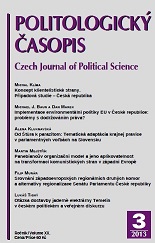 Comparison of the West European Regional Second Chambers and Alternatives of Regionalization of the Senate of the Parliament of the Czech Republic Cover Image