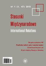Report from the Conference of the Institute of International Relations, University of Warsaw, on Culture in Theory and Practice of International Relat Cover Image