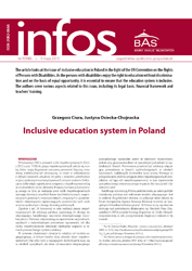Inclusive education system in Poland. Cover Image