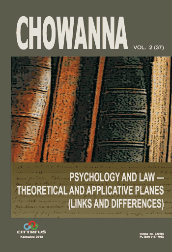 Psychological and psychiatric aspects of psychopathy versus the practice of opinion-making in the law application process Cover Image
