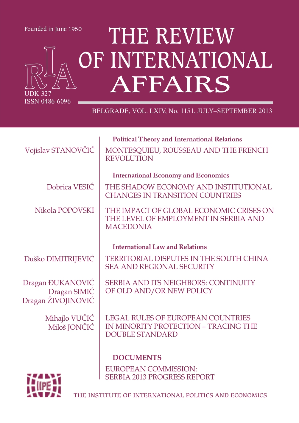 Enlargement Strategy and Main Challenges 2013-2014