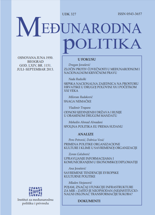 The Notion, Significance and Function of Infrastructure for Peace – Why Is It Necessary to Have a (Non) Institutional Support for Transformation of Conflicts Cover Image