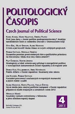 Issues and Tonality of Václav Klaus’ Public Speeches Cover Image