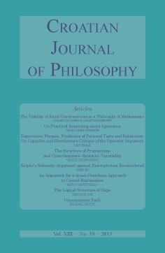 Experiencer Phrases, Predicates of Personal Taste and Relativism: On Cappelen and Hawthorne’s Critique of the Operator Argument Cover Image