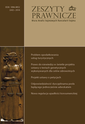 Sejm draft position on the proposal of 10 April 2013 (Ref. No. C 14/13), concerning Article 284 para. 2 of the Act of 27 August 2009 on Public Finance Cover Image