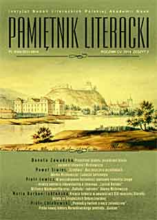 Toward Synthesis. A review: Z. Trojanowiczowa, Romantyzm odpoetyki do polityki. Interpretacje i materiały. Wybór, red.: A. Artwińska [i in.]. Kraków  Cover Image