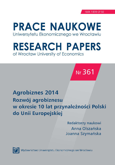 Support for ecological farms in Poland in 2004-2013 and in the perspective of 2014-2020 Cover Image