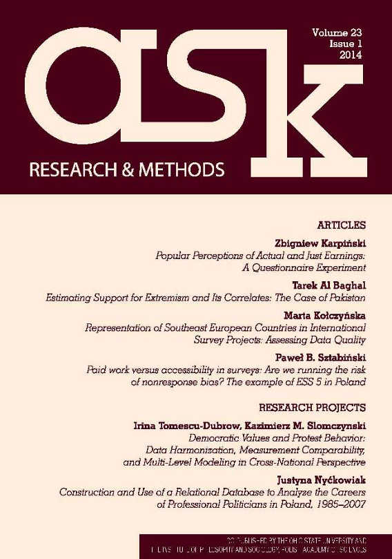 Construction and Use of a Relational Database to Analyze the Careers of Professional Politicians in Poland, 1985–2007 Cover Image
