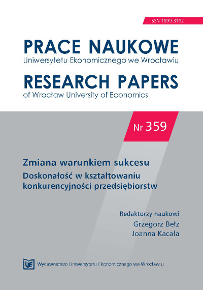 Elastyczność produktowa jako przejaw zmian i determinanta doskonalenia konkurencyjnego zakładu wytwórczego – koncepcja oceny