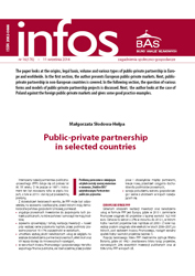 Partnerstwo publiczno‑prywatne w wybranych krajach