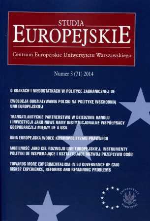 Mobilność jako cel rozwoju Unii Europejskiej. Instrumenty polityki UE wspierające i kształtujące rozwój przepływu osób