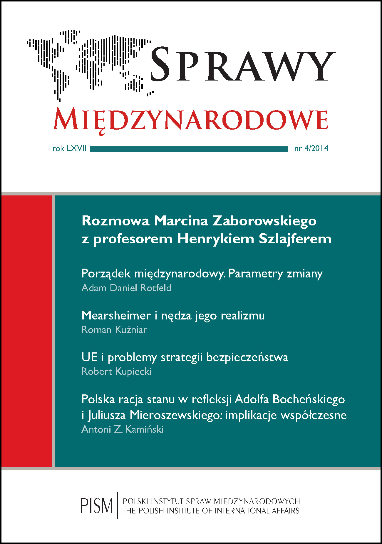 Polish Raison d’état as Seen by Adolf Bocheński and Juliusz Mieroszewski Cover Image