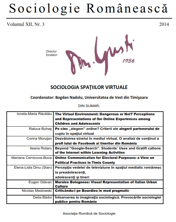 The Television Star Perception in the Romanian Media Field among Preadolescents, Adolescents and Youth Cover Image