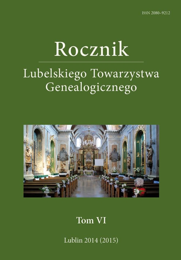 The specification of tenements and revitalization of the Major Lublin in 1738 Cover Image