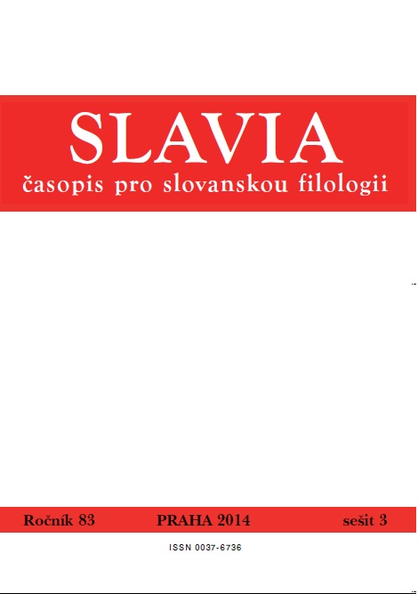 Issues on the Origin of the Old Church Slavonic Language in V. Jagić´s Works Cover Image