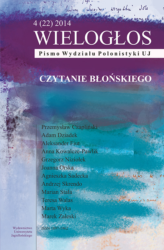 Jan Błoński’s ecstasies Cover Image