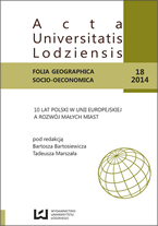 The use of structural funds for the revitalization in the 2007-2013 financial perspective by small towns in the Malopolska voivodeship Cover Image