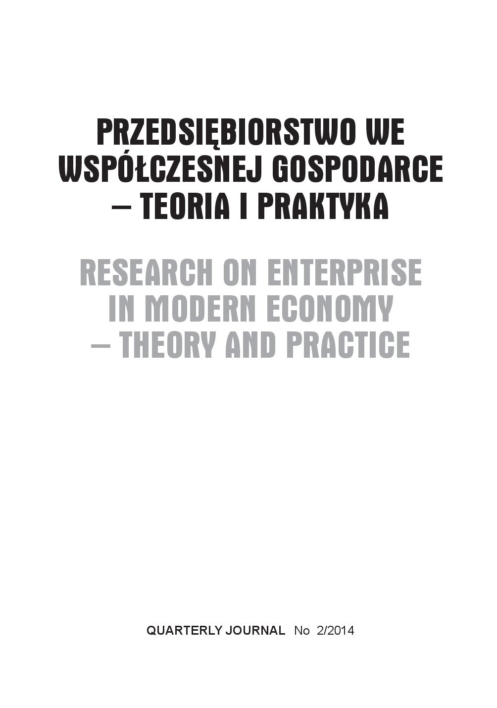 Smart specialisation strategy in context of selected Polish regions Cover Image