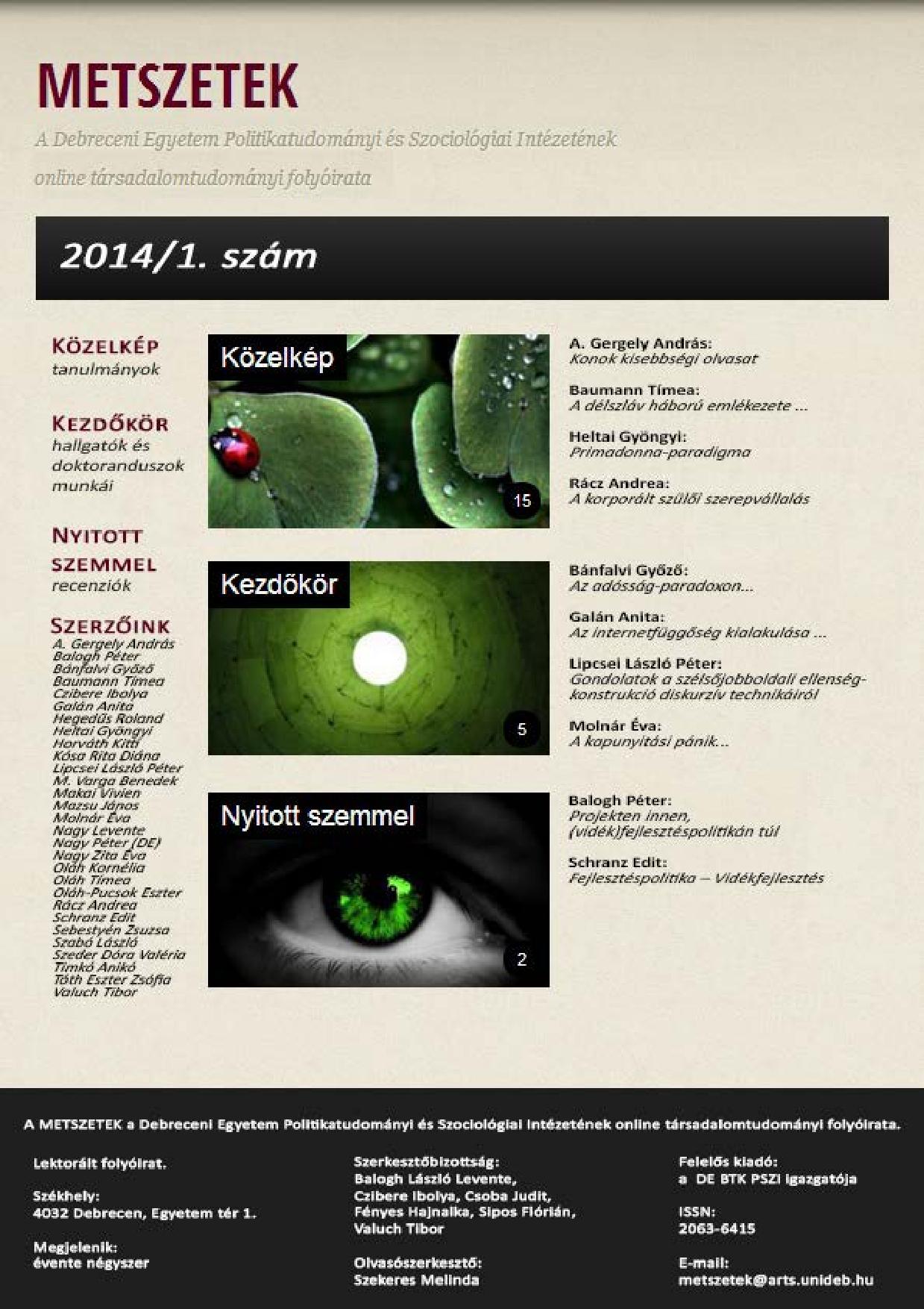 Examination of the door-opening panic phenomena among students in  the University of Debrecen Cover Image