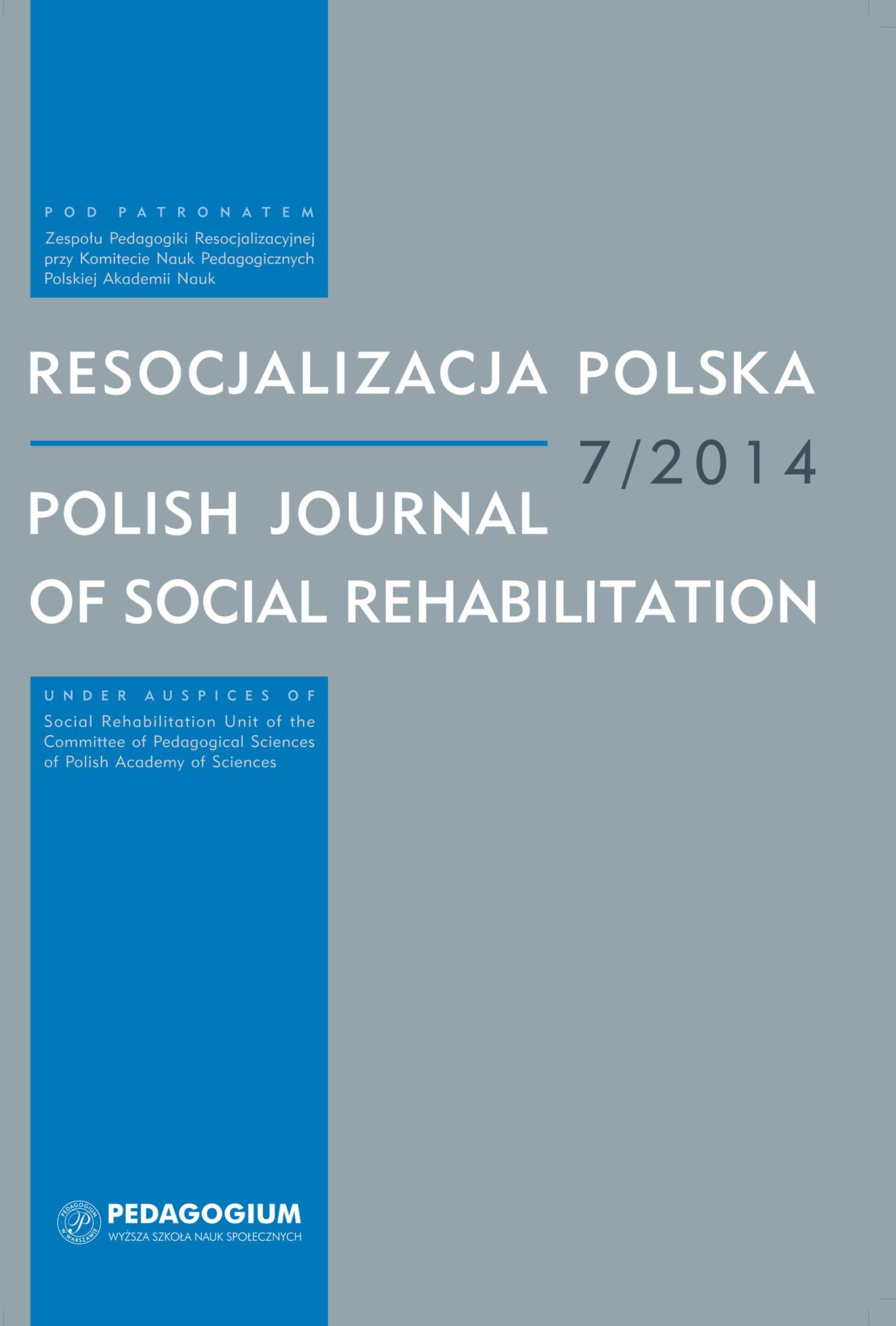 Introduction Modern social rehabilitation thought and pedagogical paradigms of the 20th century