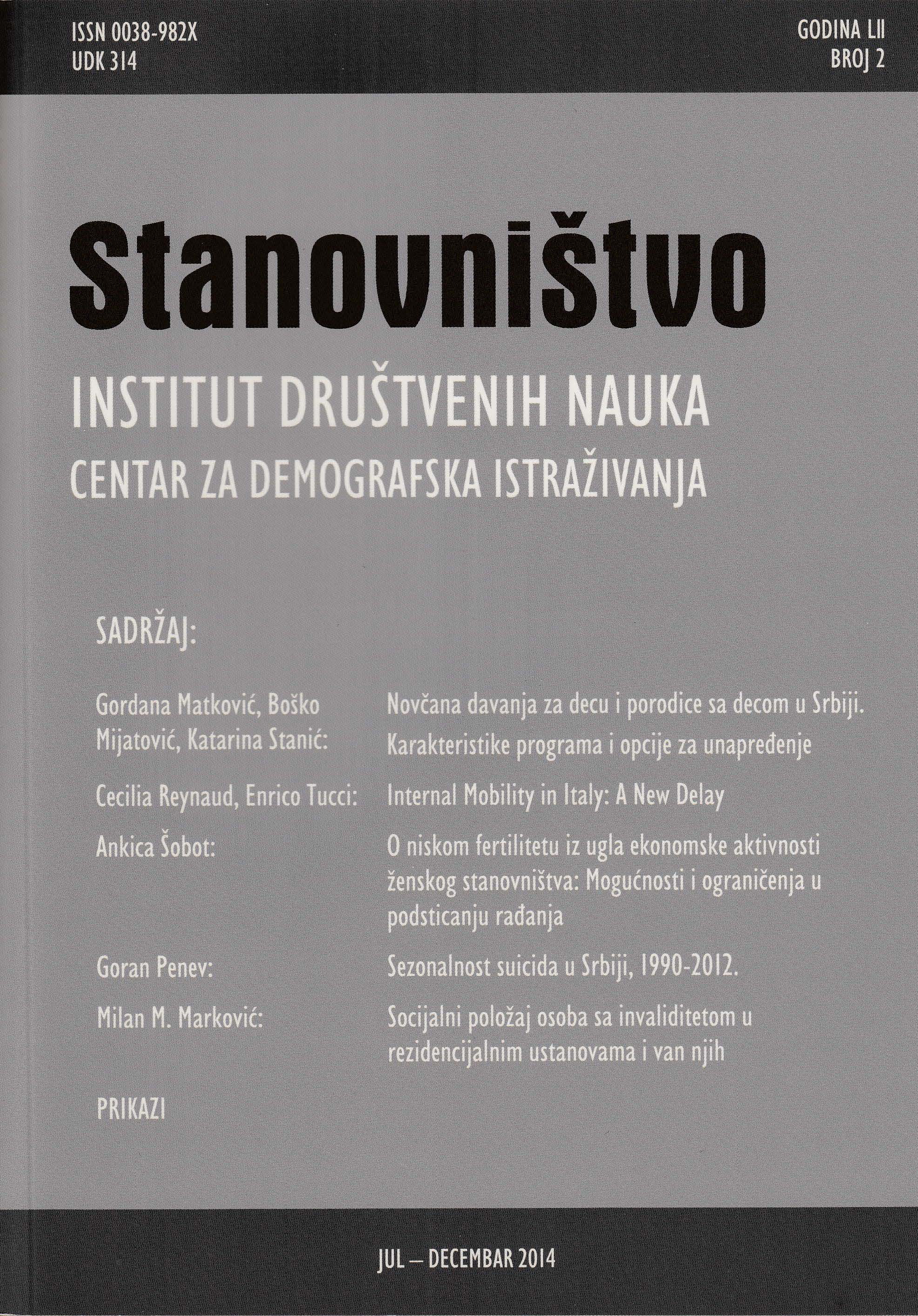 Sezonalnost suicida u Srbiji, 1990-2012.