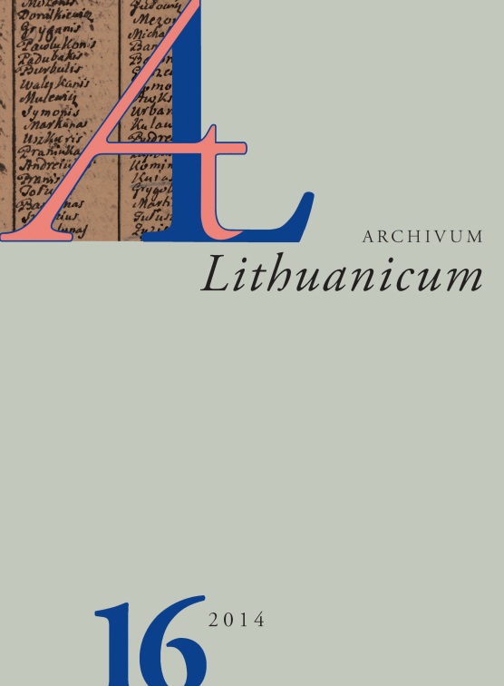 Archivum Lithuanicum is 15 years old Cover Image