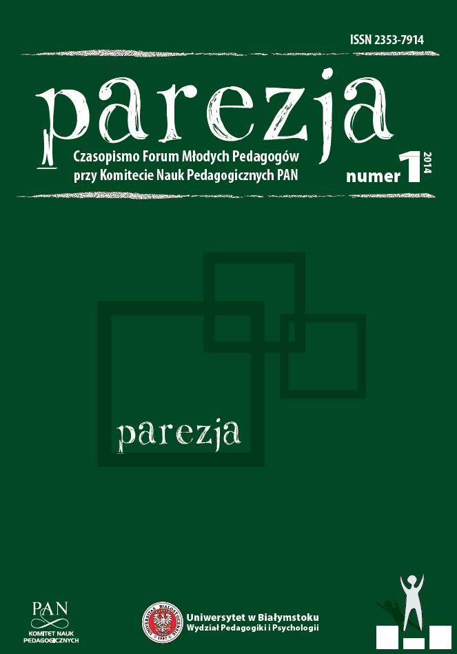 O wkraczaniu w sferę publiczną, czyli jak powstawało czasopismo „Parezja. Forum Młodych Pedagogów przy Komitecie Nauk Pedagogicznych PAN”