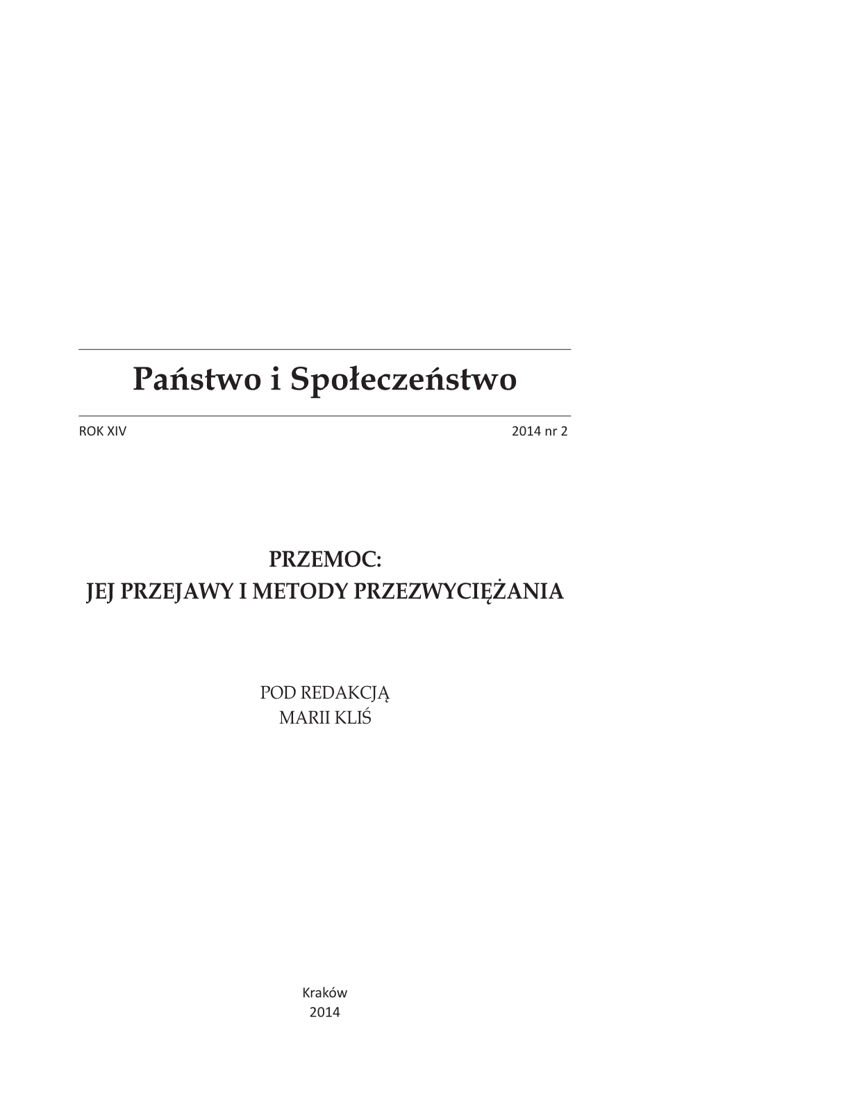 Prostytucja. Studium zjawiska, red. Robert Kowalczyk i Małgorzata Leśniak, [Oficyna Wydawnicza AFM, Kraków 2013, 253 pp.] Cover Image
