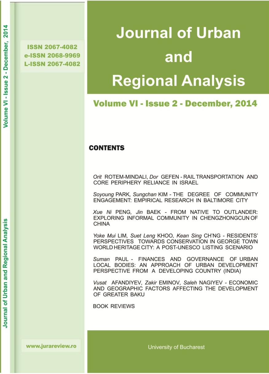 RAIL TRANSPORTATION AND CORE-PERIPHERY RELIANCE IN ISRAEL Cover Image