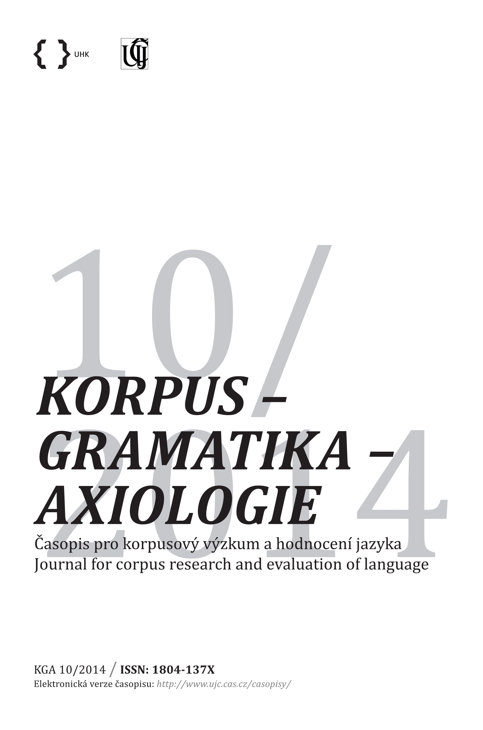 5. mezinárodní konference Gramatika a korpus (Grammar & Corpora): Varšava 2014