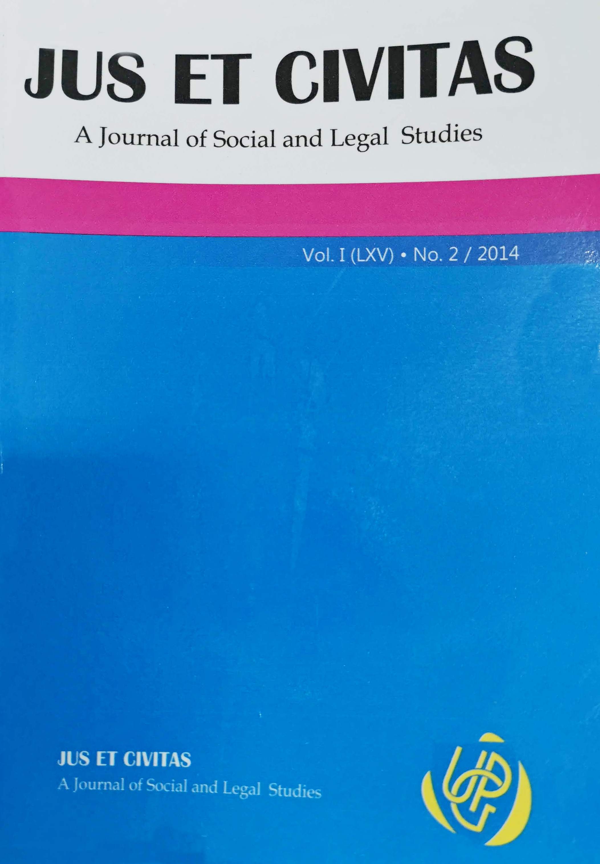 HUMAN’S RIGHT TO A HEALTHY ENVIRONMENT – A NEW RIGHT WITHIN THE FUNDAMENTAL RIGHTS STATED BY THE ROMANIAN CONSTITUTION Cover Image