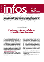 Public consultation in Poland: its legal basis and practice Cover Image