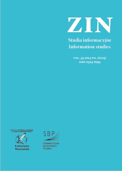 Electronic Resources and Tools Used by Polish Students of Humanities Cover Image