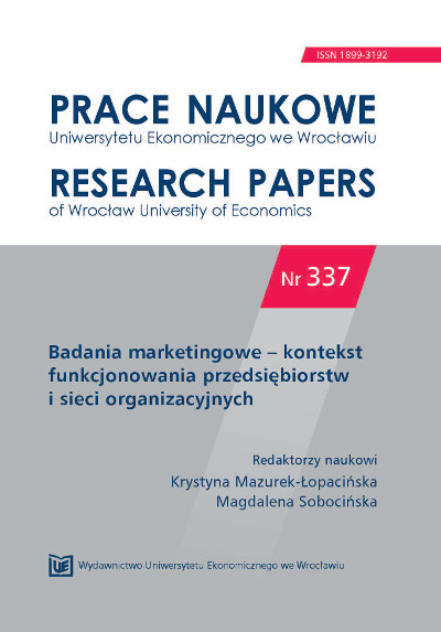 Subject matter and methods of marketing research in the practice of Polish enterprises Cover Image