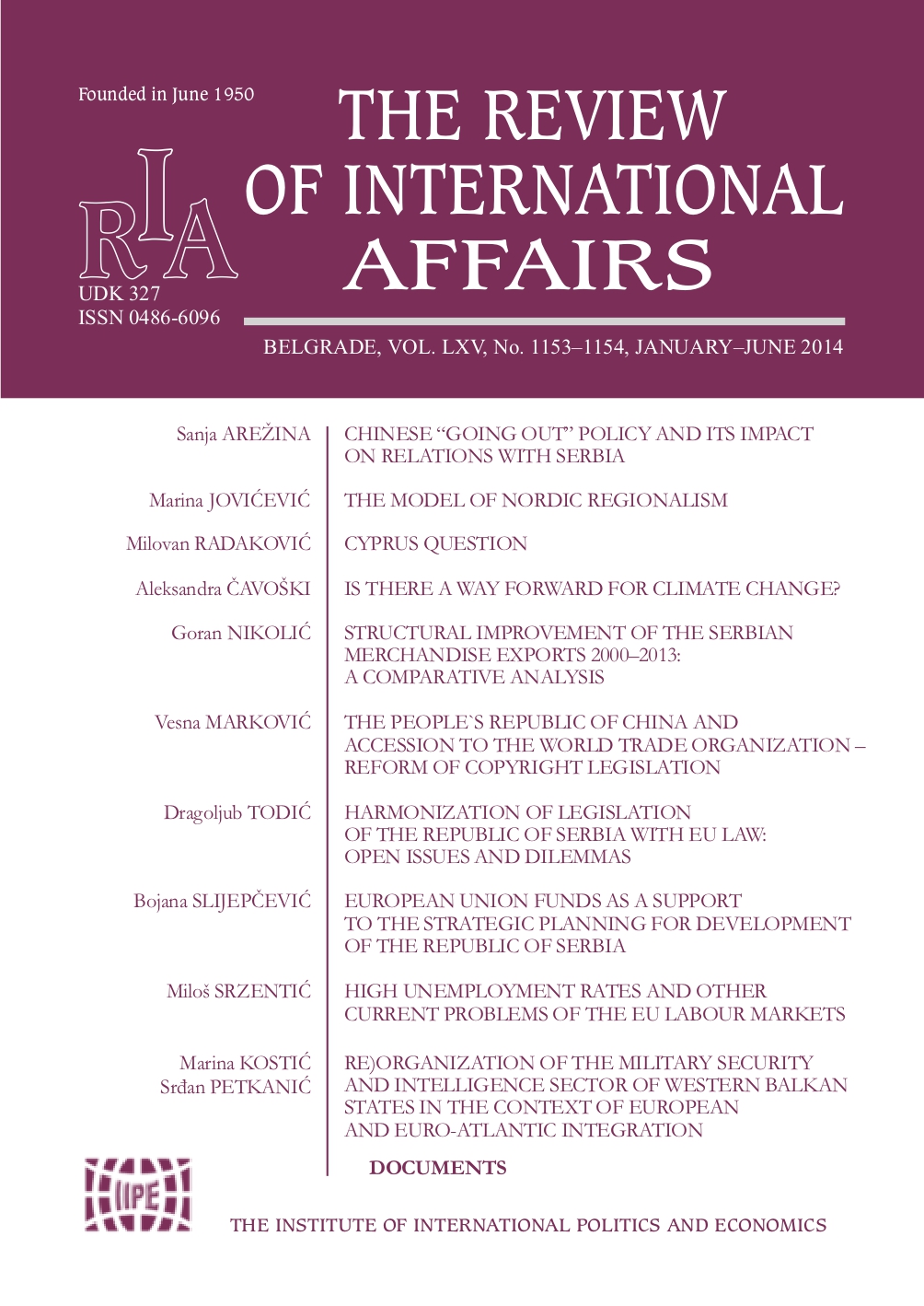 (Re)organization of the military security and intelligence sector of Western Balkan states in the context of European and Euro-Atlantic integration Cover Image