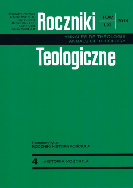 The Potential of the Archdiocese of Poznan after the End of Kulturkampf. As Depicted in Brevis descriptio historico-geographica ecclesiarum /.../ Cover Image